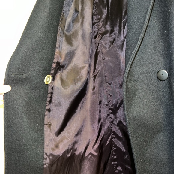 Gorgeous Vintage David Benjamin Wool coat with real leather collar trim EUC! - Picture 6 of 13